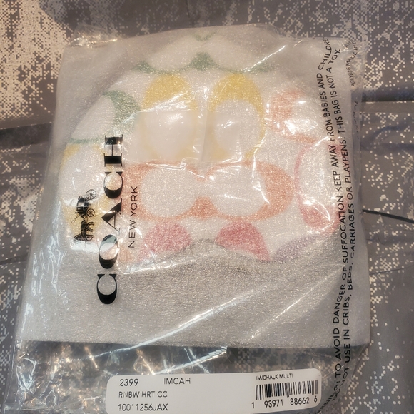 Coach Limited Edition Rainbow Heart Coin Purse - Picture 5 of 6